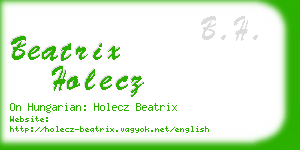 beatrix holecz business card
